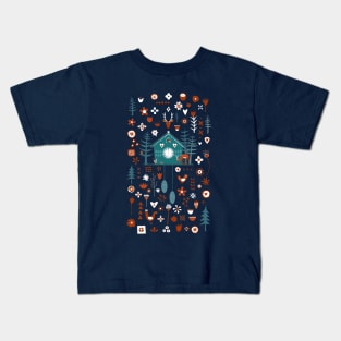 Cuckoo Clock Scandinavian Forest Art Kids T-Shirt